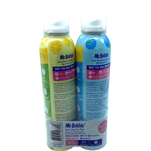 Mr. Bubble Foam Soap Twin Pack Blueberry & Lemonade Doodle Fluffy - Picture 2 of 2